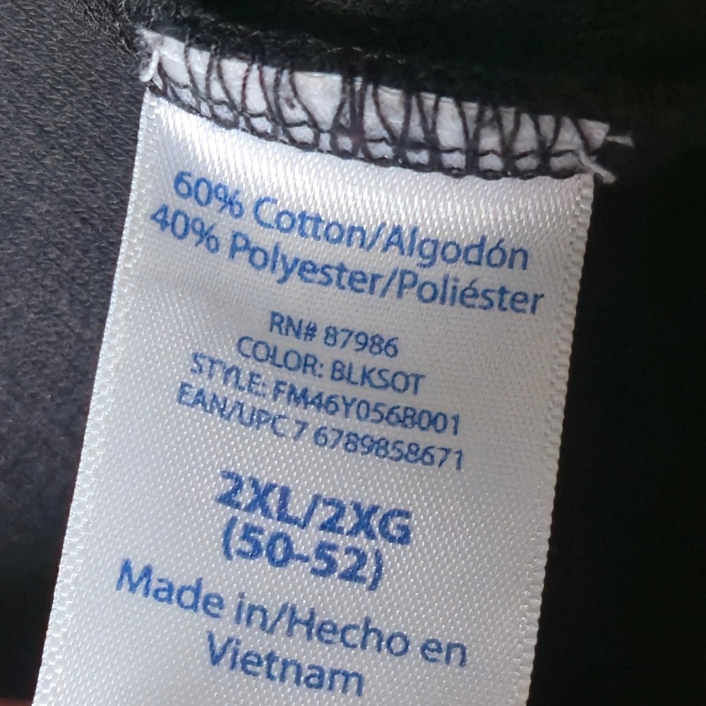 Faded Glory Mens 2XL Black Thermal V-Neck Long Sleeve Shirt FM46Y056B001 - Picture 7 of 16